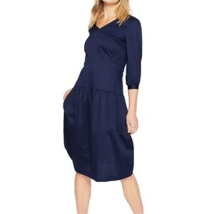 J. McLaughlin | Dara Solid Navy Blue Dress